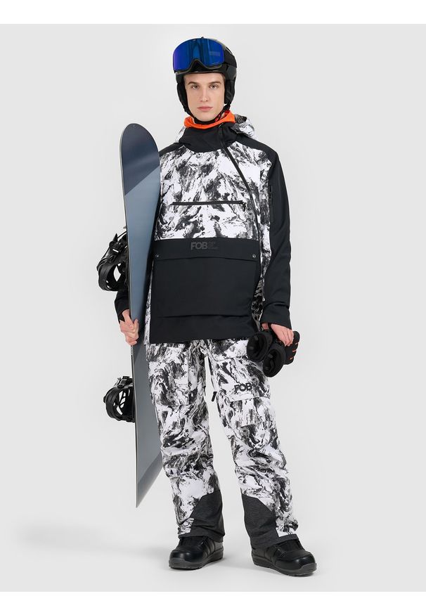 4f - 4F Kurtka snowboardowa membrana 15000 męska - czarna L. Kolor: wielokolorowy. Materiał: poliester, materiał. Sezon: zima