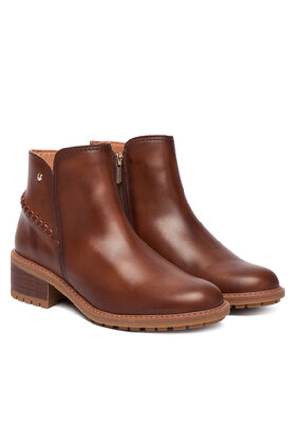 Pikolinos Botki W0D-8871 Brązowy. Kolor: brązowy. Materiał: skóra