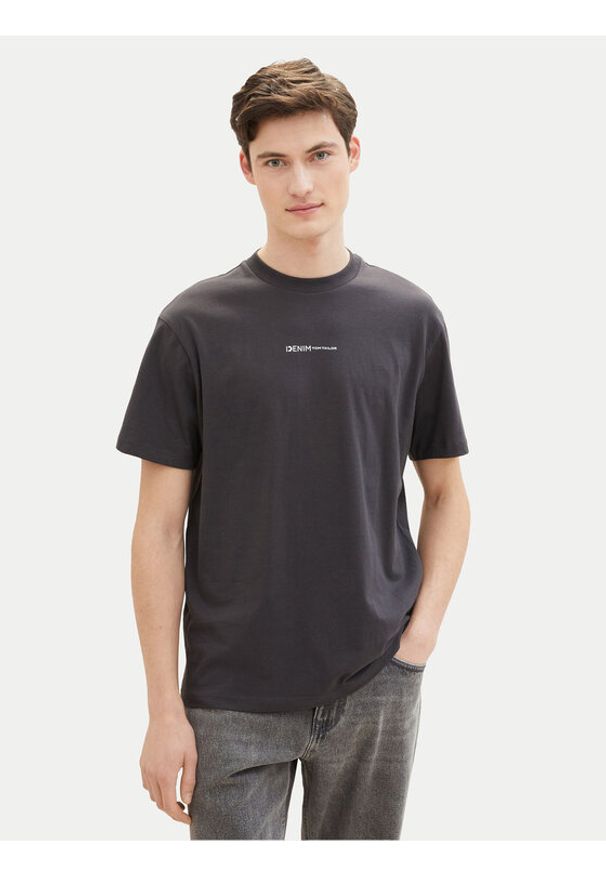 Tom Tailor Denim T-Shirt 1040880 Szary Relaxed Fit. Kolor: szary. Materiał: bawełna