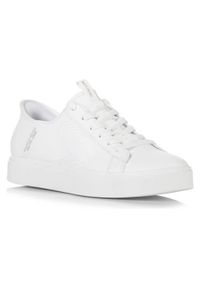 skechers - Buty do chodzenia damskie Skechers Eden Lx. Kolor: biały. Materiał: materiał, syntetyk. Szerokość cholewki: normalna. Sport: turystyka piesza