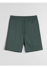 Sinsay - Bawełniane szorty jogger - zielony. Kolor: zielony. Materiał: bawełna