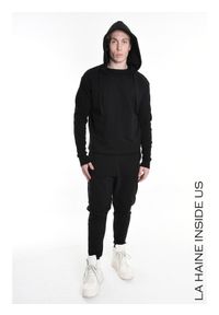 La Haine Inside Us Bluza | 3M M1167 | Mężczyzna | Czarny. Typ kołnierza: kaptur. Kolor: czarny. Materiał: wiskoza, elastan, poliamid. Styl: sportowy #6