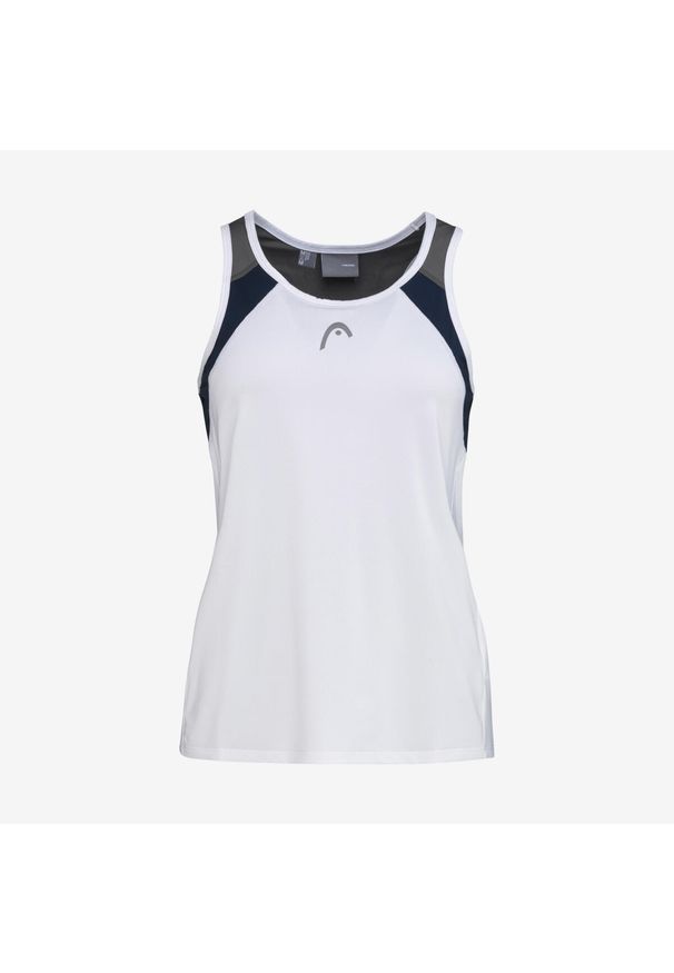 Head - Koszulka bez rękawów dla dziewczynek CLUB 22 Tank Top. Kolor: biały. Materiał: materiał, poliester, jersey. Długość rękawa: bez rękawów. Sport: tenis