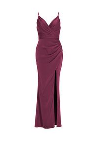 Hey Kyla Sukienka wieczorowa 5AI075HK Bordowy Slim Fit. Kolor: czerwony. Materiał: syntetyk. Styl: wizytowy