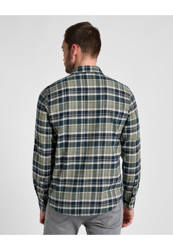 Lee - LEE MĘSKA KOSZULA LEE REGULAR SHIRT GREEN 112355698