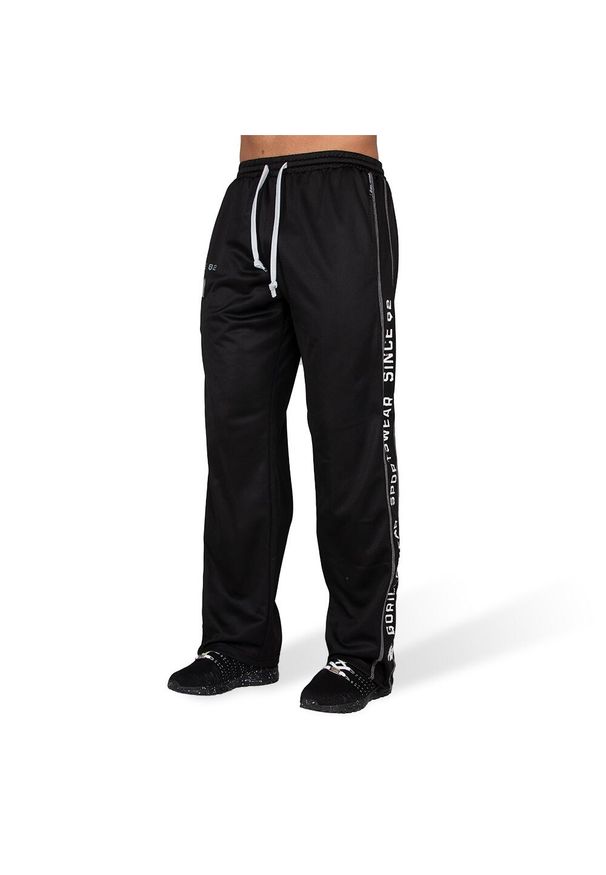 GORILLA WEAR - Functional Mesh Spodnie - Czarny/Biały. Kolor: biały, czarny, wielokolorowy. Materiał: mesh. Sport: fitness