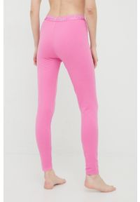 Calvin Klein Underwear legginsy piżamowe damskie kolor różowy z nadrukiem. Kolor: różowy. Materiał: dzianina. Wzór: nadruk