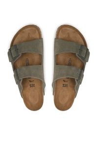Birkenstock Klapki Arizona 1025657 Zielony. Kolor: zielony. Materiał: welur, skóra #4