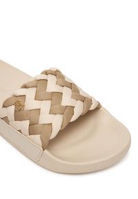 TOMMY HILFIGER - Tommy Hilfiger Klapki Th Braided Pool Slide FW0FW09203 Beżowy. Kolor: beżowy. Materiał: materiał #4
