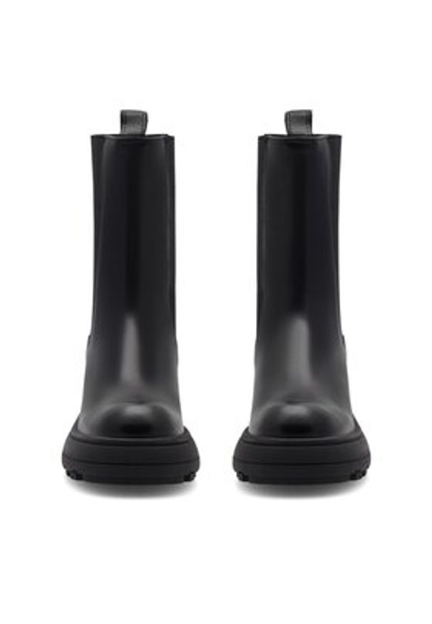 Badura Botki TAL-02 Czarny. Kolor: czarny. Materiał: skóra