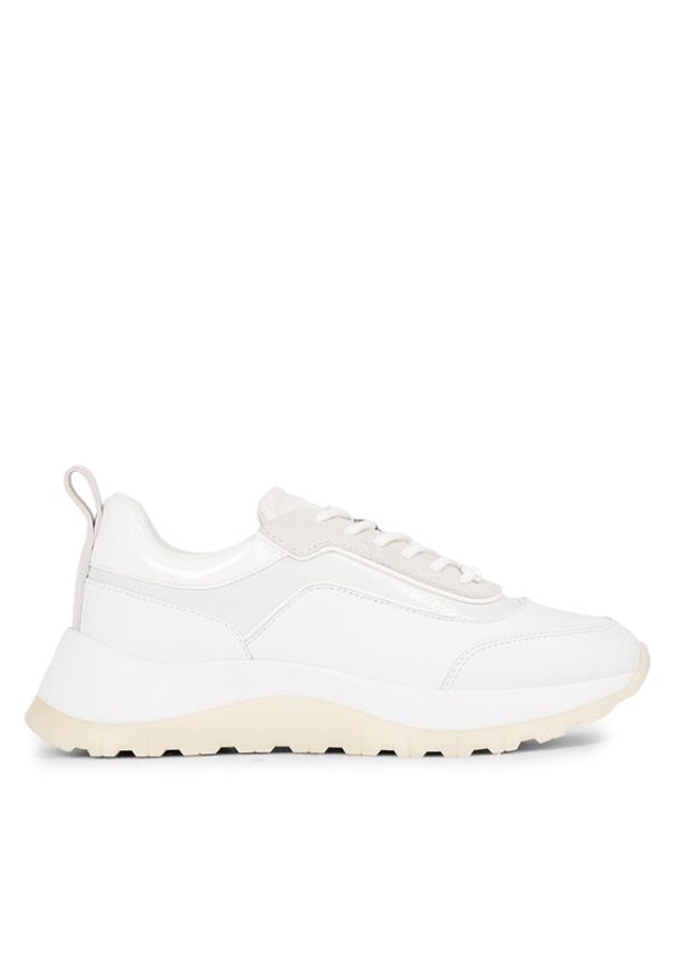 Calvin Klein Sneakersy 2 Piece Runner S Lace Up-Nano Mn HW0HW01644 Biały. Kolor: biały