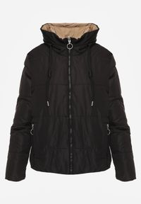 Born2be - Ciemnobeżowa Dwustronna Kurtka Pikowana Ozdobiona Sznurkami Mivvena. Okazja: na co dzień. Kolor: beżowy. Materiał: jeans. Długość rękawa: długi rękaw. Długość: długie. Wzór: aplikacja. Styl: casual #8