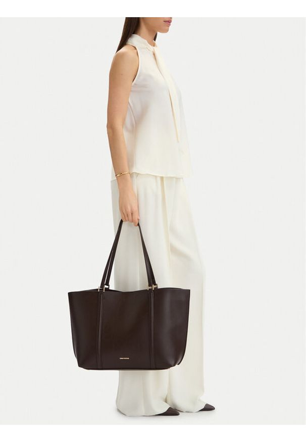 Gino Rossi - GINO ROSSI Torebka CEO-YANAY Brązowy ciemny. Kolor: brązowy. Materiał: skórzane