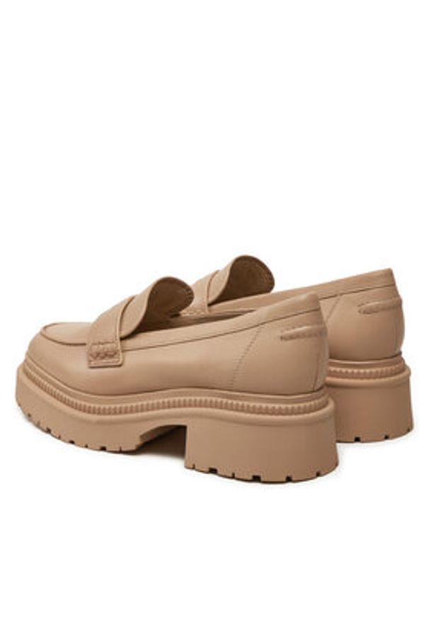 Guess Loafersy Finda FLTFIN LEA14 Beżowy. Kolor: beżowy. Materiał: skóra