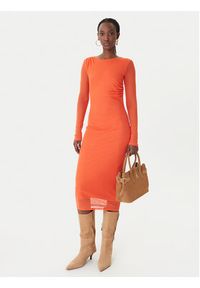 Patrizia Pepe Sukienka koktajlowa 8A1604/J376-R877 Pomarańczowy Regular Fit. Kolor: pomarańczowy. Materiał: syntetyk. Styl: wizytowy #4