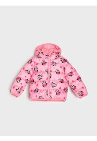 Sinsay - Pikowana kurtka puffer z kapturem Minnie Mouse - różowy. Typ kołnierza: kaptur. Kolor: różowy. Wzór: motyw z bajki #1