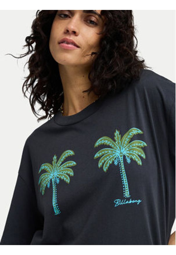 Billabong T-Shirt Vacation Club EBJZT00574 Czarny Regular Fit. Kolor: czarny. Materiał: bawełna