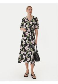 Roxy Sukienka koszulowa Island Escape ERJWD03865 Czarny Regular Fit. Kolor: czarny. Materiał: wiskoza. Typ sukienki: koszulowe #4