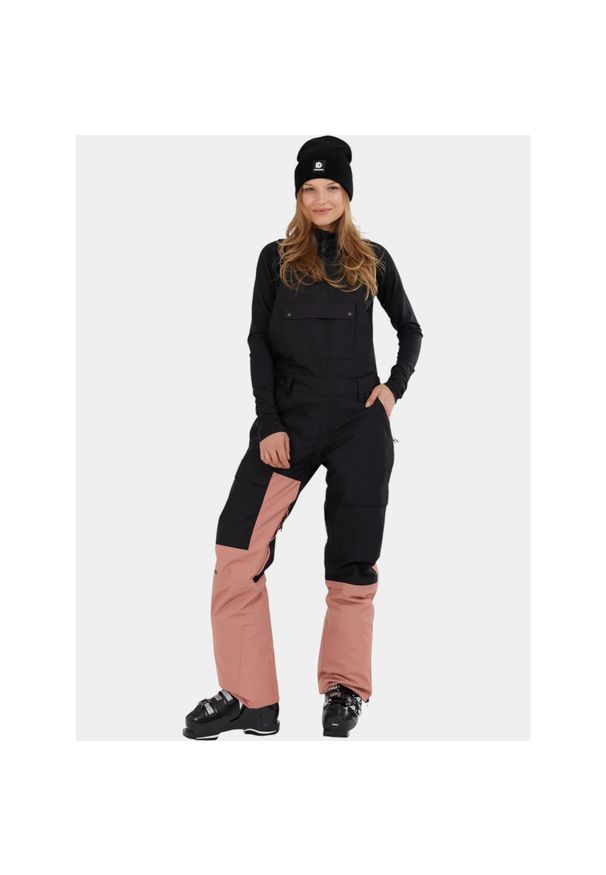 FUNDANGO - Ski Overal Damski Fundango Sakura ECO Bib. Kolor: czarny, różowy, wielokolorowy. Materiał: materiał. Sezon: zima. Sport: narciarstwo