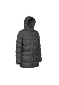 Długa kurtka z kapturem Geox Sanford. Typ kołnierza: kaptur. Kolor: szary. Materiał: puch. Długość: długie. Sezon: zima #2