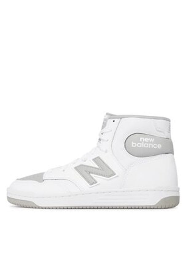 New Balance Sneakersy BB480SCD Biały. Kolor: biały. Materiał: skóra