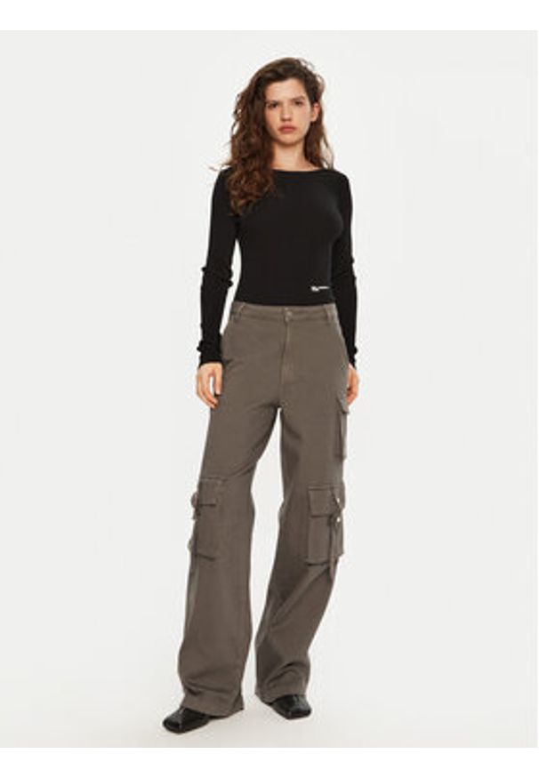 Karl Lagerfeld Jeans Body A1W18024 Czarny Slim Fit. Kolor: czarny. Materiał: syntetyk