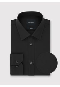 Pako Lorente - PAKO LORENTE – Czarna koszula męska. Typ kołnierza: kołnierzyk klasyczny. Kolor: czarny. Materiał: nylon, elastan. Długość rękawa: długi rękaw. Długość: długie. Styl: klasyczny #10