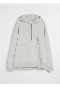 Sinsay - Bluza hoodie basic - kremowy. Kolor: kremowy