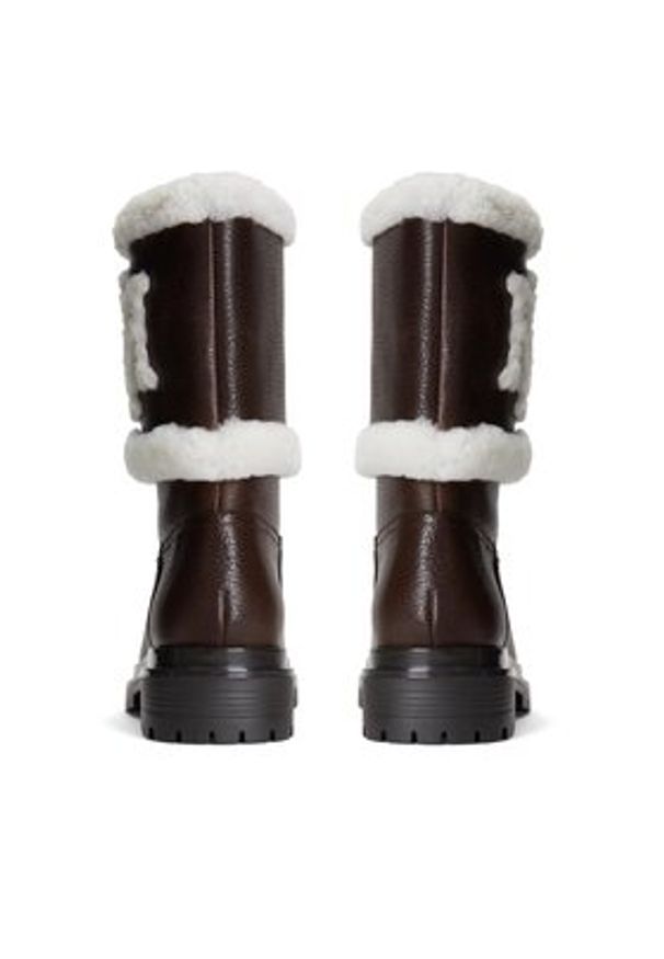 Lauren Ralph Lauren Botki Carter 802915439002 Brązowy. Kolor: brązowy. Materiał: skóra