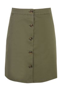TOP SECRET - Tkaninowa spódnica przed kolano. Kolor: zielony. Materiał: tkanina. Sezon: lato #7