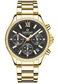 Zegarek Giewont Zegarek Damski Giewont Sapphire Złoto Czarny GW3670-B3. Kolor: czarny, złoty, wielokolorowy #1
