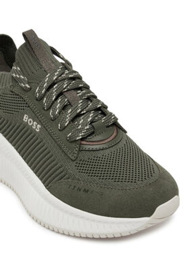 BOSS Sneakersy Ttnm Evo 50536413 Zielony. Kolor: zielony. Materiał: materiał