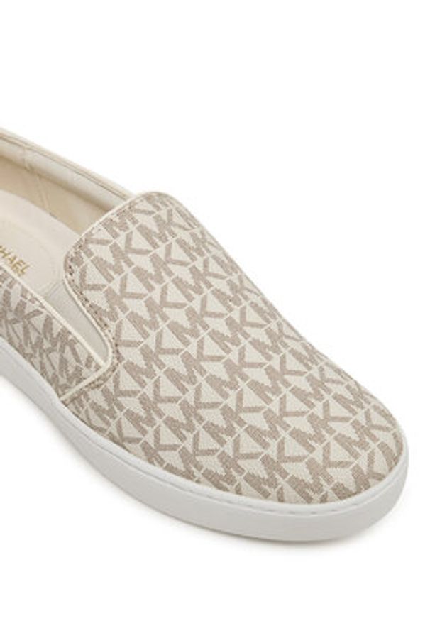 MICHAEL Michael Kors Tenisówki Keaton Slip On 43F7KTFP1B Beżowy. Zapięcie: bez zapięcia. Kolor: beżowy. Materiał: skóra