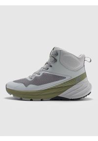 4f - Wysokie buty trekkingowe SPEED HIKER z membraną męskie - khaki. Kolor: oliwkowy, brązowy, wielokolorowy. Materiał: guma, materiał. Szerokość cholewki: normalna