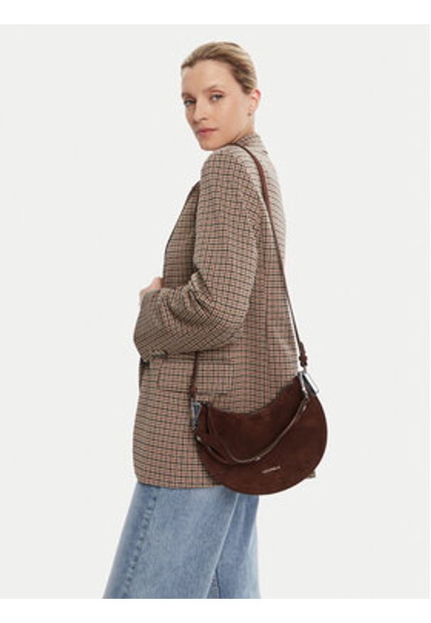 Coccinelle Torebka QKG Coccinellesunup Suede E1 QKG 13 03 Brązowy. Kolor: brązowy. Materiał: skórzane, zamszowe