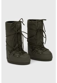 Moon Boot śniegowce Icon Rubber kolor zielony 14027600.KHAKI-KHAKI. Nosek buta: okrągły. Kolor: zielony. Materiał: guma. Szerokość cholewki: normalna #3