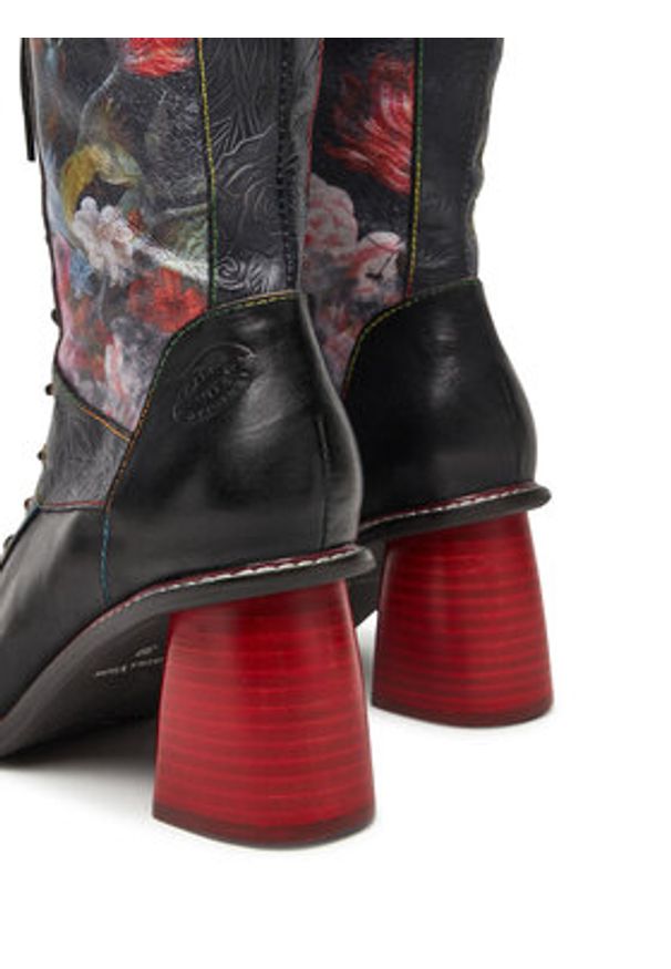 Laura Vita Kozaki Evcao 50 Czarny. Kolor: czarny. Materiał: skóra