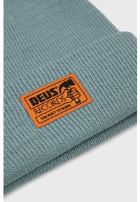 Deus Ex Machina czapka kolor turkusowy. Kolor: turkusowy. Materiał: materiał, dzianina