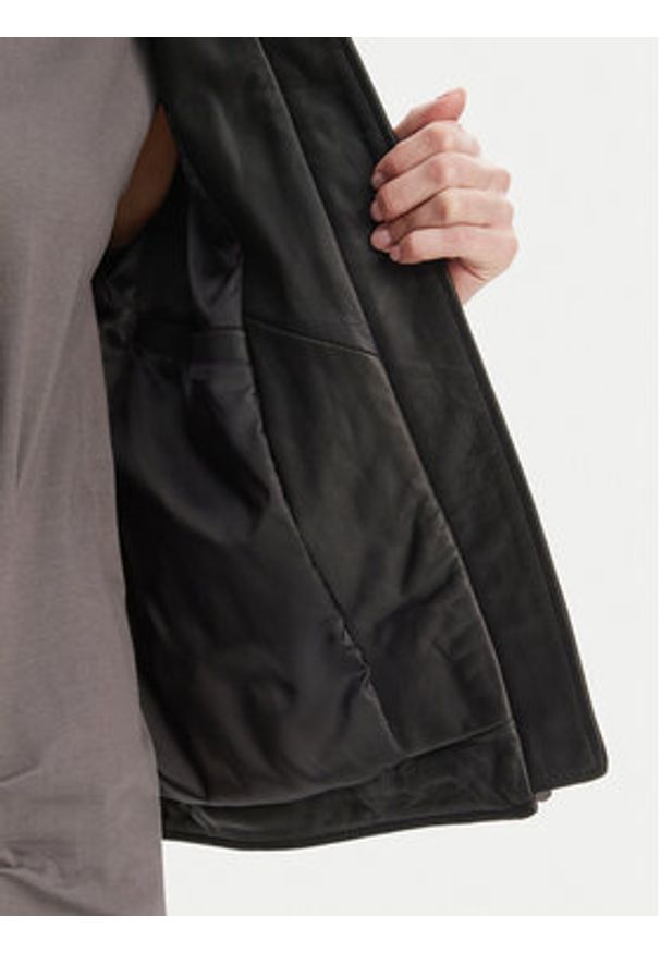 Pinko - PINKO Kurtka skórzana 105296 A2N5 Czarny Regular Fit. Kolor: czarny. Materiał: skóra