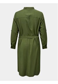 ONLY Carmakoma Sukienka koszulowa 15285282 Zielony Regular Fit. Kolor: zielony. Materiał: wiskoza. Typ sukienki: koszulowe #2