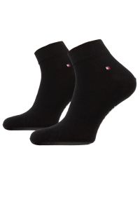 TOMMY HILFIGER - Skarpety Tommy Hilfiger Men Quarter 2Pack 342025001-200 - czarne. Kolor: czarny. Materiał: włókno, bawełna, poliamid, elastan #1