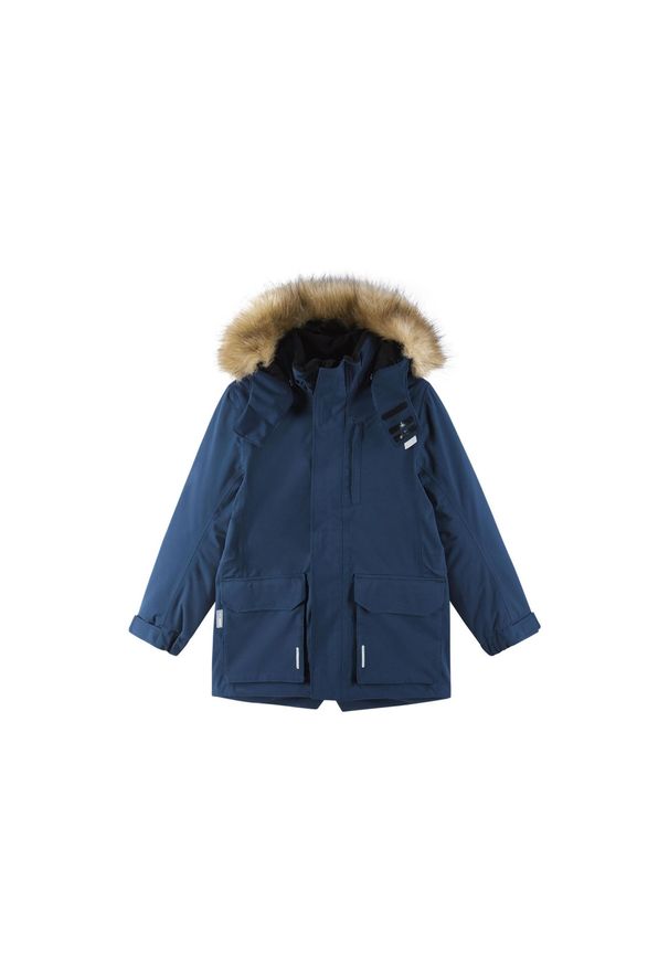 Nieprzemakalny kombinezon dziecięcy Reima Ajaton. Kolor: niebieski. Materiał: puch. Sezon: zima. Styl: sportowy