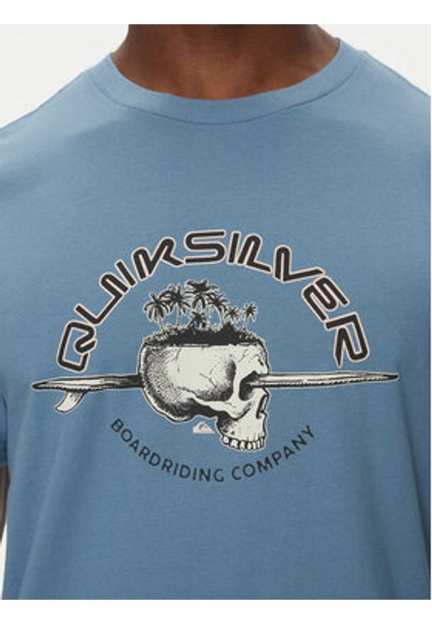 Quiksilver T-Shirt EQYZT08056 Niebieski Regular Fit. Kolor: niebieski. Materiał: bawełna