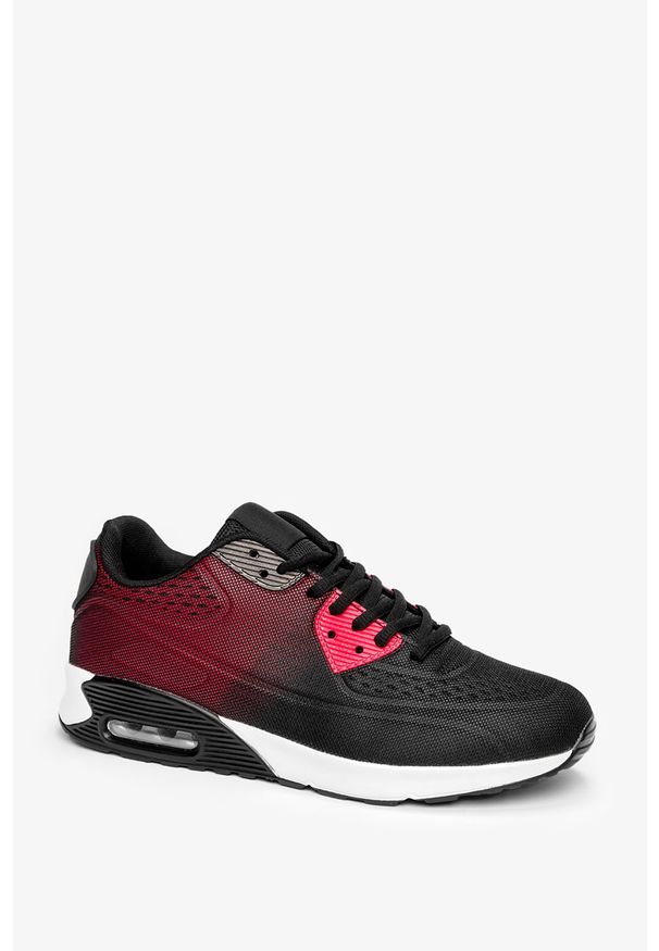 Casu - Czarne buty sportowe sznurowane casu a3363-3. Kolor: czerwony, wielokolorowy, czarny