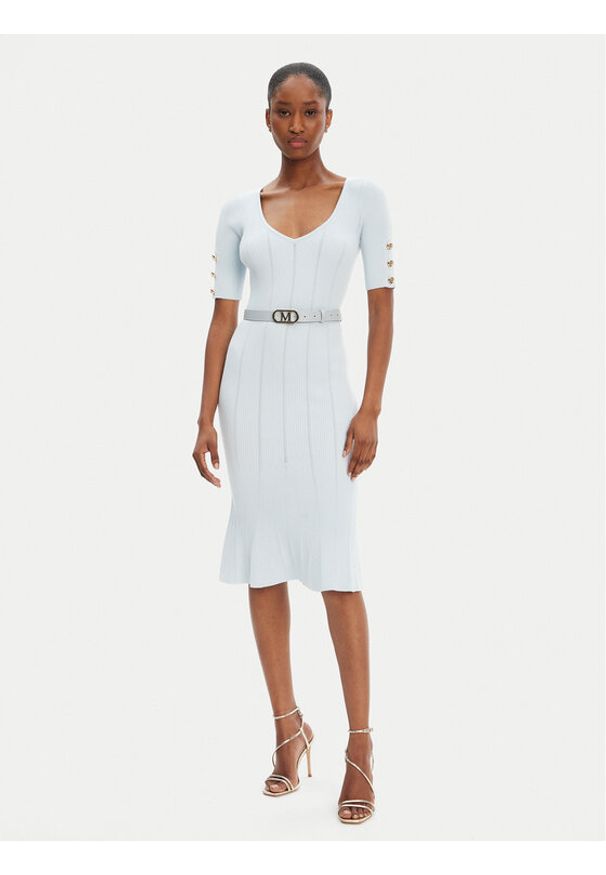 Marciano Guess Sukienka dzianinowa 5RGK07 5810Z Niebieski Regular Fit. Kolor: niebieski. Materiał: wiskoza