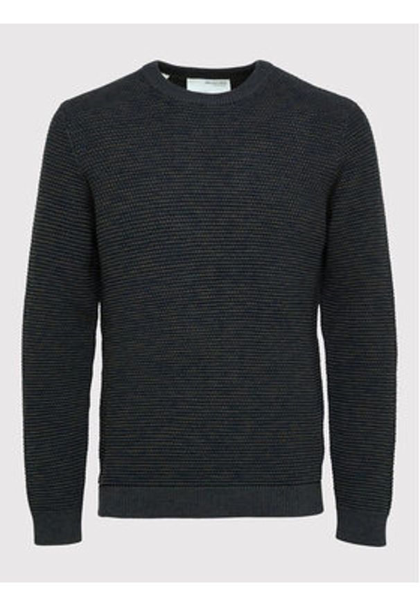 Selected Homme Sweter Vince 16059390 Szary Regular Fit. Kolor: szary. Materiał: bawełna
