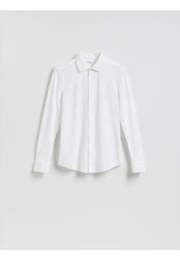 Reserved - Koszula super slim fit - biały. Kolor: biały. Materiał: dzianina #1