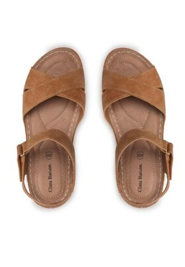 Clara Barson Sandały WSS20580-01 Brązowy. Kolor: brązowy. Materiał: skóra