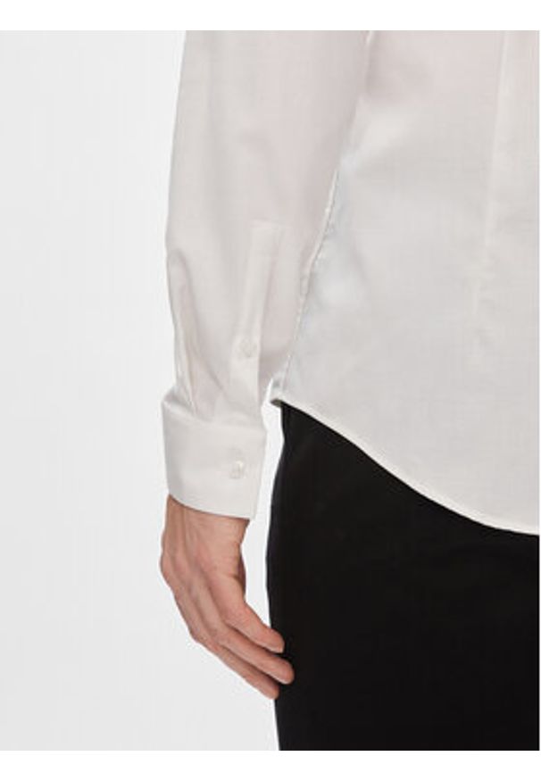 Calvin Klein Koszula K10K112305 Biały Slim Fit. Kolor: biały. Materiał: bawełna