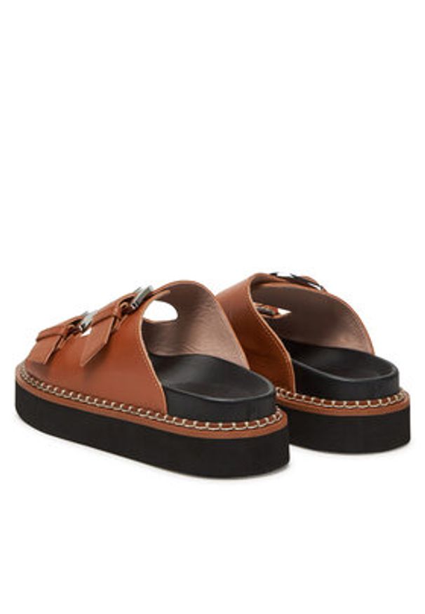 Coccinelle Klapki E4 SOF 17 03 01 Brązowy. Kolor: brązowy. Materiał: skóra